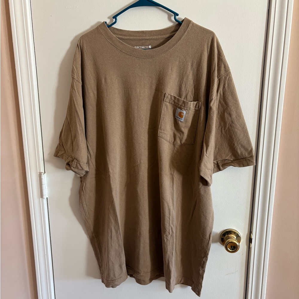 Carhartt Men's Tan Short Sleeve Pocket Tee